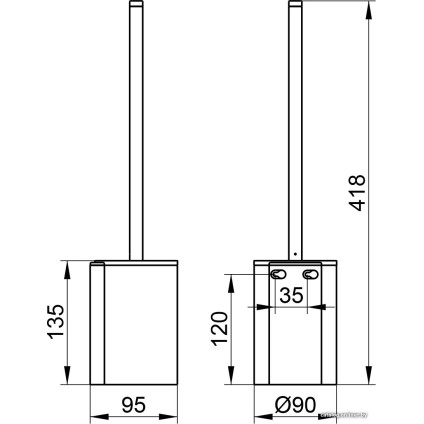 Ершик для унитаза Keuco Plan 14972010100 (хром)