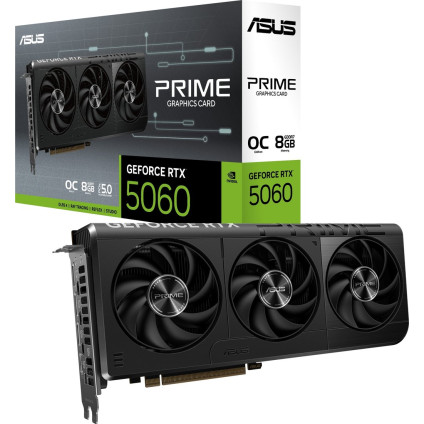 Видеокарта ASUS Prime GeForce RTX 5060 8GB GDDR7 OC Edition PRIME-RTX5060-O8G