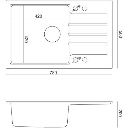 Кухонная мойка Quadron HCQP7850BLMPC