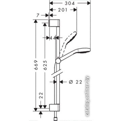 Душевой гарнитур  Hansgrohe Croma Select E [26582400]