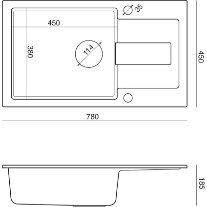 Кухонная мойка Quadron HCQC57845SZK_PC
