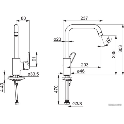 Смеситель Oras Saga 3931F