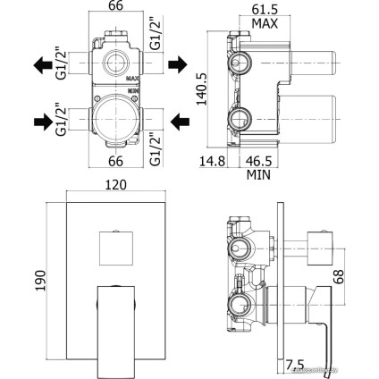 Смеситель Paffoni Elle EL019CR