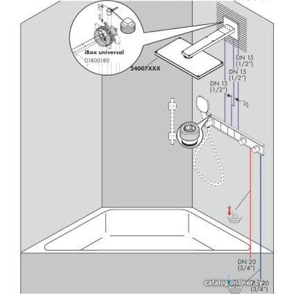 Скрытый механизм Hansgrohe RainSelect 15312180