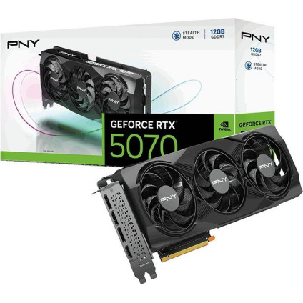 Видеокарта PNY GeForce RTX 5070 Triple Fan VCG507012TFXPB1