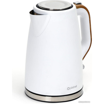 Электрический чайник Platinet Velvet Wooden (белый)