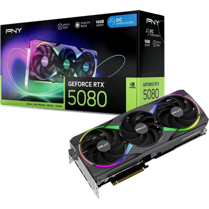 Видеокарта PNY GeForce RTX 5080 ARGB EPIC-X RGB Overclocked Triple Fan VCG508016TFXXPB1-O