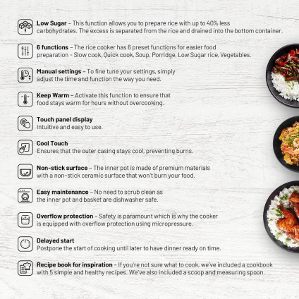 Рисоварка Lauben Low Sugar Rice Cooker 3000AT