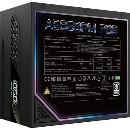 Блок питания Gigabyte Aorus Elite P850W Platinum AE850PM PG5 (rev. 1.1)