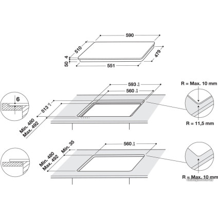 Варочная панель Whirlpool WL B3360 NE
