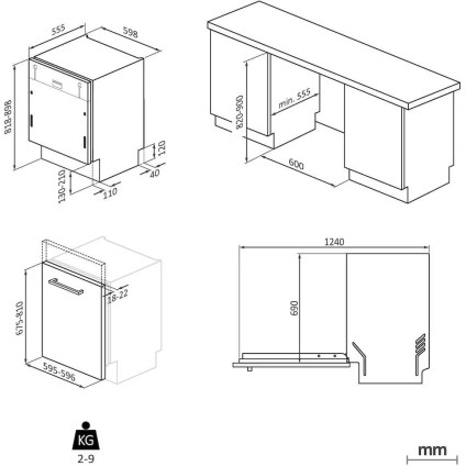 Встраиваемая посудомоечная машина Haier XS 6B0M4PB-08
