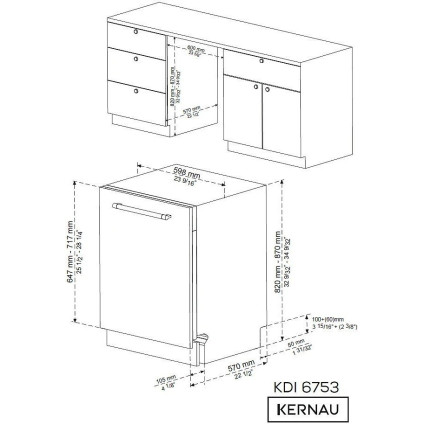 Встраиваемая посудомоечная машина Kernau KDI 6753