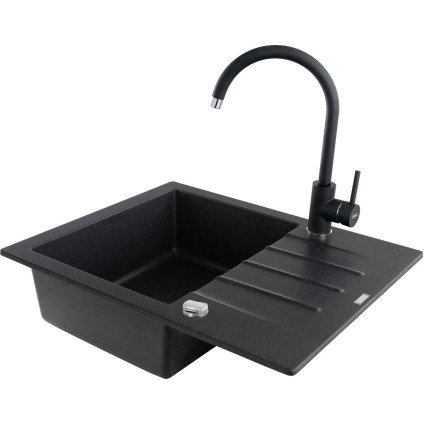 Кухонная мойка Kernau KGS A 4560 1B1D Black Metallic