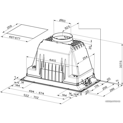 Кухонная вытяжка Faber Inka Plus HCS BK A52 305.0628.322
