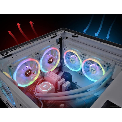 Комплект вентиляторов для корпуса с контроллером Thermaltake SWAFAN 12 RGB Radiator Fan TT Premium Edition White CL-F145-PL12SW-A