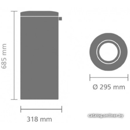 Корзина для бумаг Brabantia Waste Paper Bin 30 л (стальной полированный)