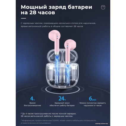 Наушники Usams IA04 (розовый)