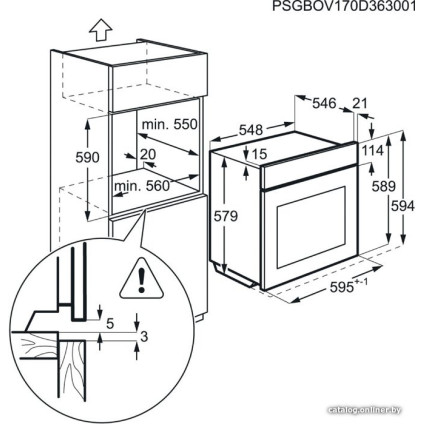 Электрический духовой шкаф AEG BPE742320B