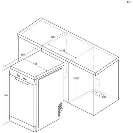 Отдельностоящая посудомоечная машина Candy CDPH 2L1049W-01