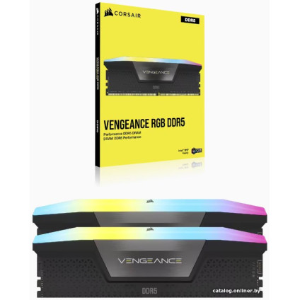 Оперативная память Corsair Vengeance RGB 2x32ГБ DDR5 6000 МГц CMH64GX5M2B6000Z40