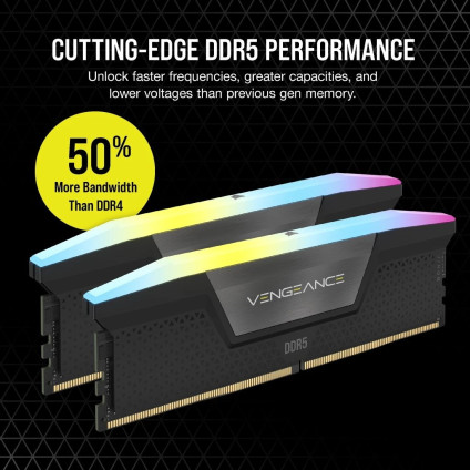 Оперативная память Corsair Vengeance RGB 2x32ГБ DDR5 6000 МГц CMH64GX5M2B6000C30