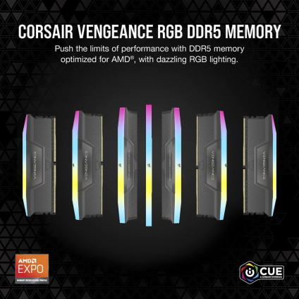 Оперативная память Corsair Vengeance RGB 2x32ГБ DDR5 6000 МГц CMH64GX5M2B6000Z30