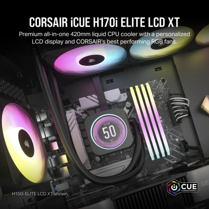 Система жидкостного охлаждения для процессора Corsair iCUE H150i Elite LCD XT CW-9060075-WW