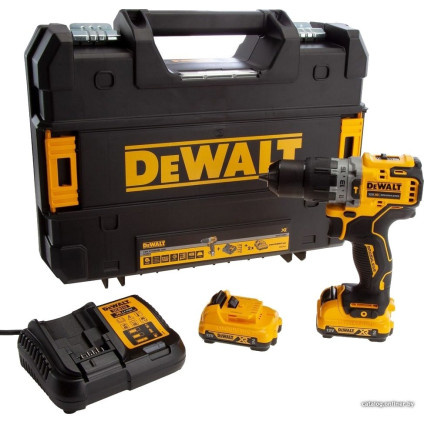 Ударная дрель-шуруповерт DeWalt DCD706D2-QW (с 2-мя АКБ, кейс)