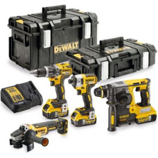 DeWalt DCK422P3 (шуруповерт, винтоверт, перфоратор, болгарка, 3 АКБ, 2 кейка)