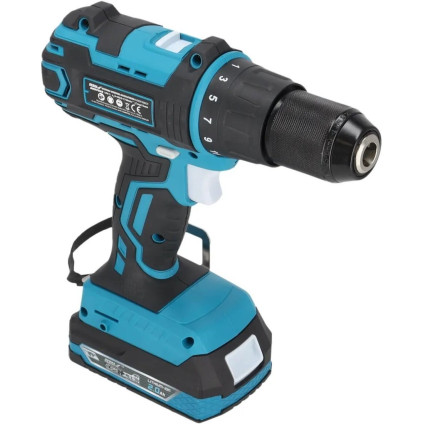 Ударная дрель-шуруповерт Dedra DED7030A02 (с 2-мя АКБ, кейс)