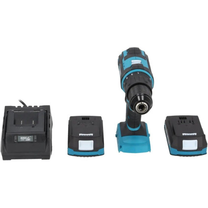 Ударная дрель-шуруповерт Dedra DED7030A02 (с 2-мя АКБ, кейс)