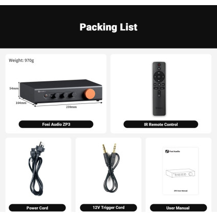 Предварительный усилитель Fosi Audio ZP3