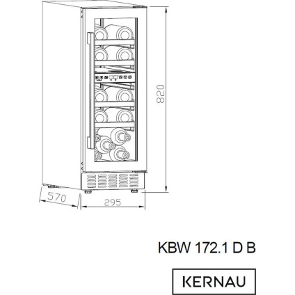Винный шкаф Kernau KBW 172.1 D B