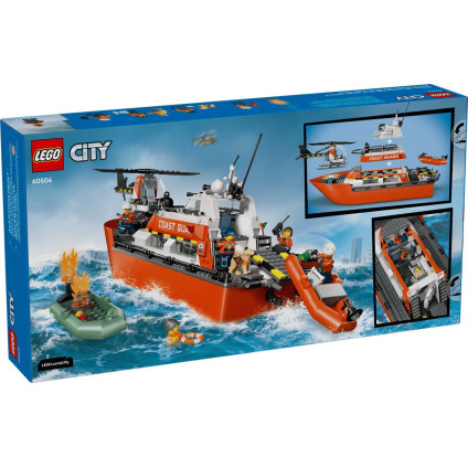 Конструктор LEGO City 60504 Спасательный катер и вертолет береговой охраны