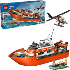 Конструктор LEGO City 60504 Спасательный катер и вертолет береговой охраны