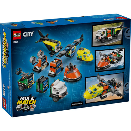 Конструктор LEGO City 60505 Ремикс самолёта, грузовика и судна на воздушной подушке
