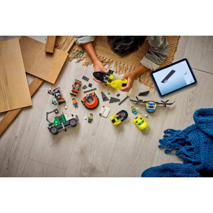 Конструктор LEGO City 60505 Ремикс самолёта, грузовика и судна на воздушной подушке