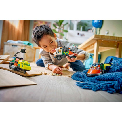 Конструктор LEGO City 60505 Ремикс самолёта, грузовика и судна на воздушной подушке