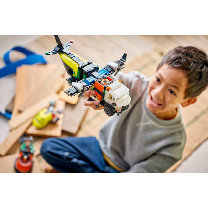 Конструктор LEGO City 60505 Ремикс самолёта, грузовика и судна на воздушной подушке