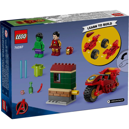 Конструктор LEGO Super Heroes Железный человек на мотоцикле и Халк 76287