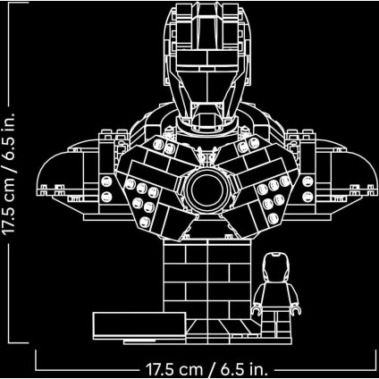 Конструктор LEGO Marvel 76327 Бюст Железного Человека MK4