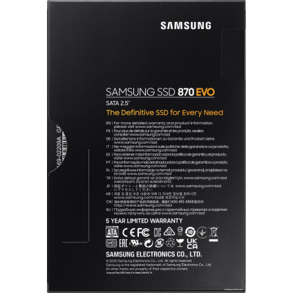 SSD Samsung 870 Evo 250GB MZ-77E250BW