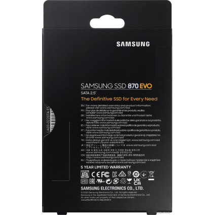 SSD Samsung 870 Evo 250GB MZ-77E250BW