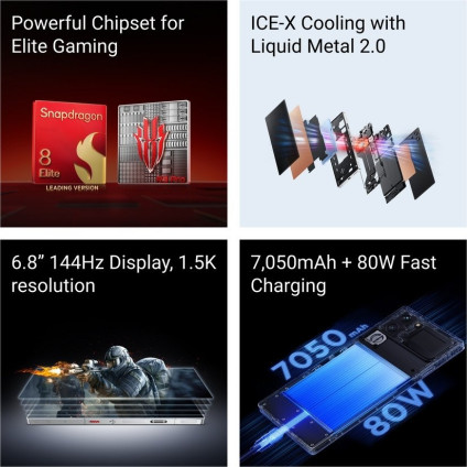 Телефон Nubia RedMagic 10S Pro NX789J 16GB/512GB международная версия (лунный свет)