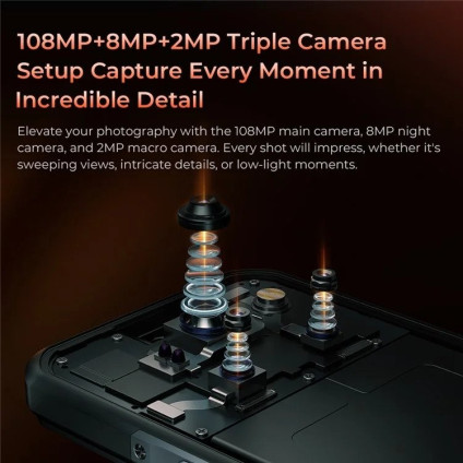 Телефон Oukitel WP55 12GB/256GB (черный/серебристый)