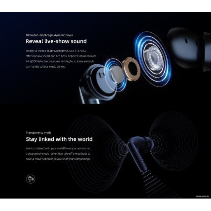 Наушники QCY T13 ANC 2 (белый)