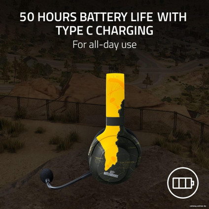 Наушники Razer Barracuda X PUBG: Battlegrounds Edition (черный/желтый)
