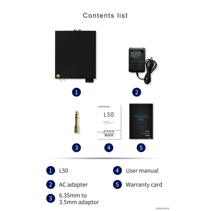 Настольный усилитель Topping L50 (серебристый)
