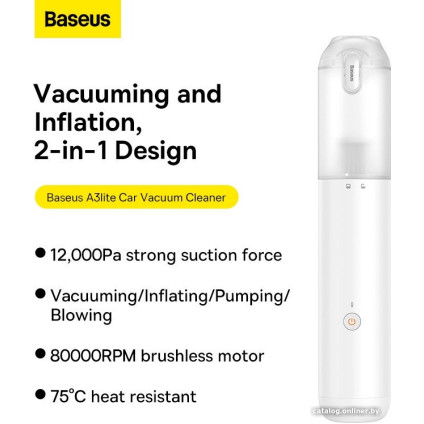 Автомобильный пылесос Baseus A3lite Car Vacuum Cleaner VCAQ050002 (белый)