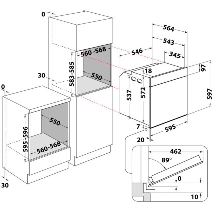 Электрический духовой шкаф Whirlpool WOI68PT1SBA